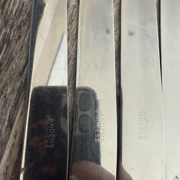 Vintage Landers Stainless Butterscotch Bakelite Handled Flatware - Picture 2 of 4